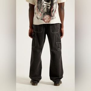 Pacsun Dylan Baggy Jeans Carpenter Contrast Stitch Black Sz 29 X 30